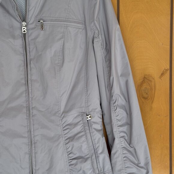 Bogner Lightweight Jacket Womens US 8 Neutrals Grey Fitted Preppy Full Zip - Picture 5 of 14